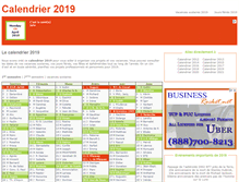 Tablet Screenshot of calendrier-2019.com